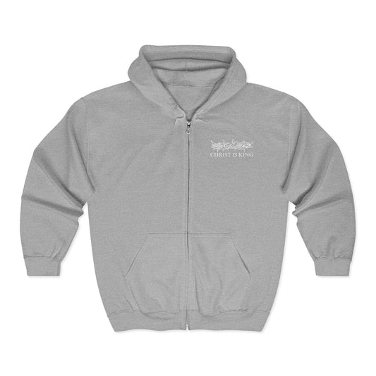 Christ is King w/Thorn Crown Full Zip Hoodie