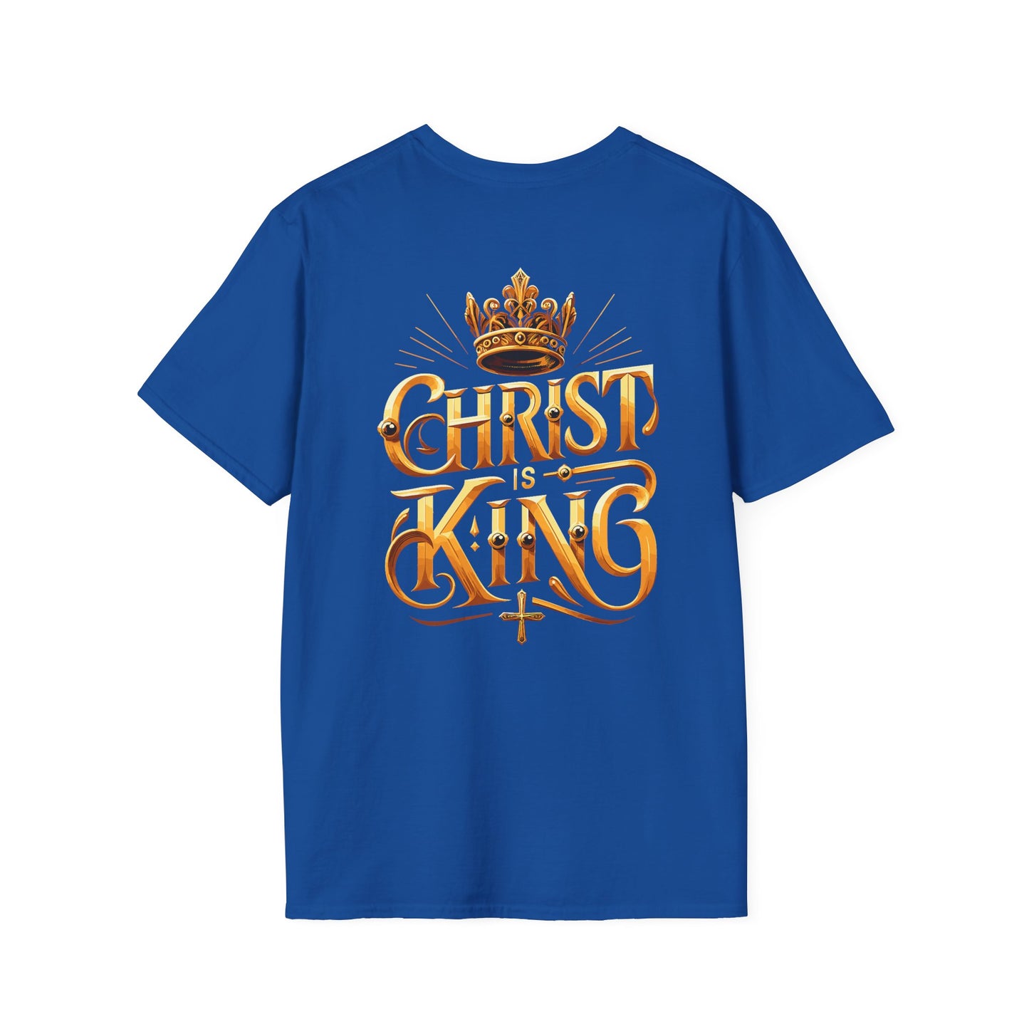 Christ is King Graphic Tee - Unisex Softstyle T-Shirt, Faith-Based Christian Gift