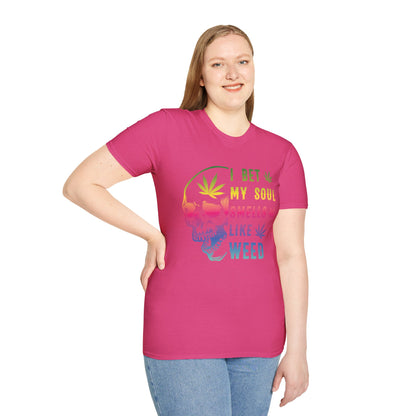 Colorful Skull Weed Unisex T-Shirt