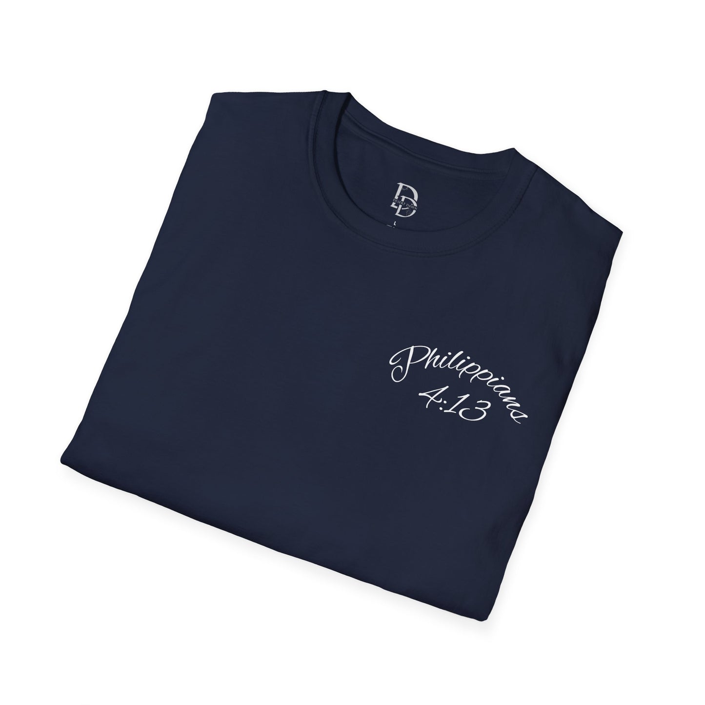 Inspirational Lion Tee | Unisex Softstyle T-Shirt, Christian Apparel, Philippians 4:13