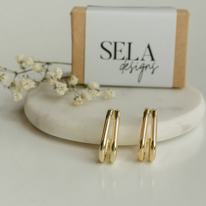 Eva Double Hoop Earrings