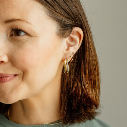 Eva Double Hoop Earrings