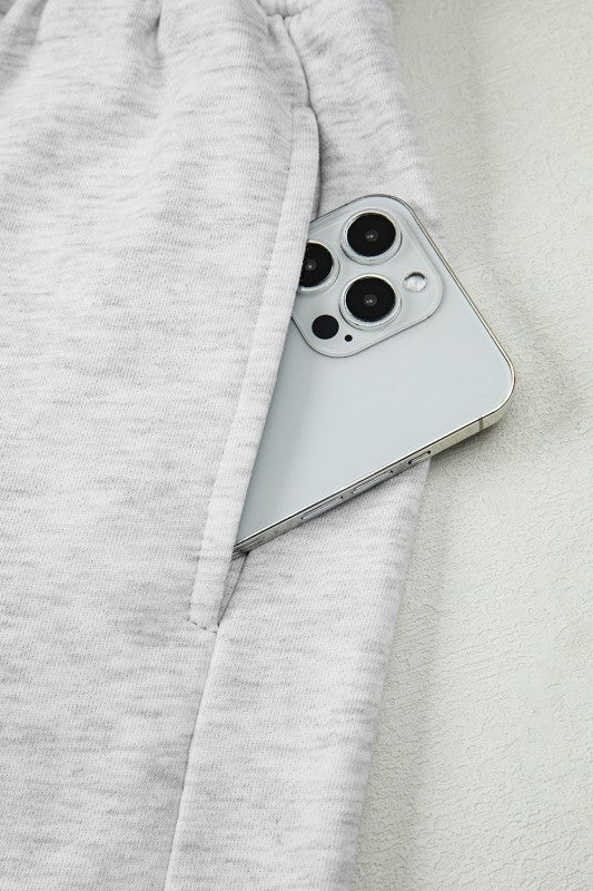 Bow Embroidered Pullover and Shorts Set