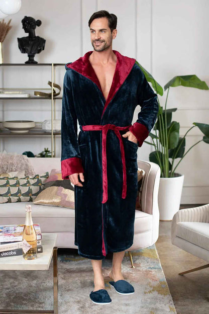 Men’s Robe with Hood – Ultra-Soft Plush Comfort for Everyday Use