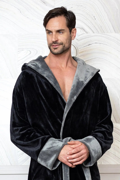Men’s Robe with Hood – Ultra-Soft Plush Comfort for Everyday Use